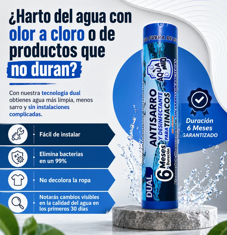 El problema del agua con sarro y cloro